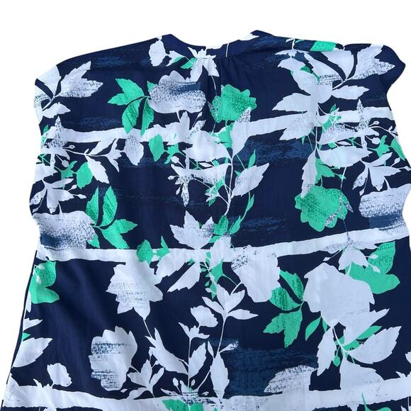 LIZ CLAIBORNE floral sleeveless top, back longer, women's XL - Picture 1 of 7